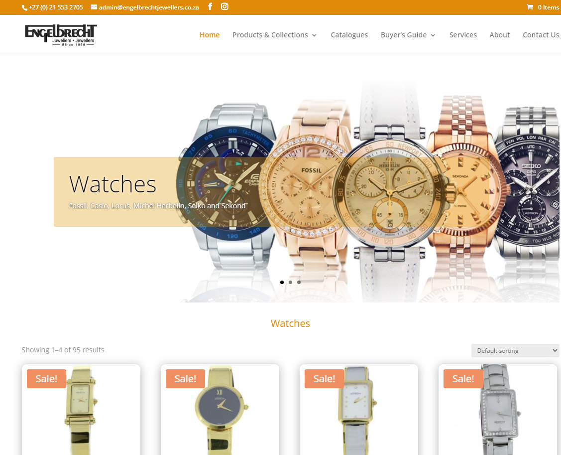 E Jewellers website