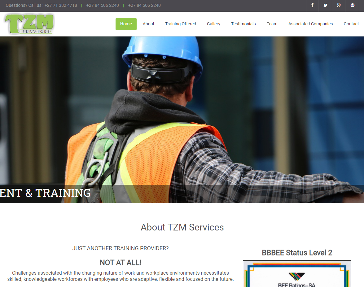 TZM Services website
